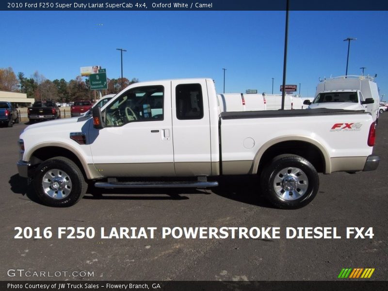 Oxford White / Camel 2010 Ford F250 Super Duty Lariat SuperCab 4x4