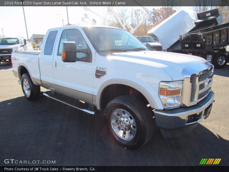 Oxford White / Camel 2010 Ford F250 Super Duty Lariat SuperCab 4x4