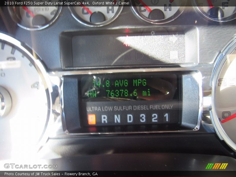 Oxford White / Camel 2010 Ford F250 Super Duty Lariat SuperCab 4x4