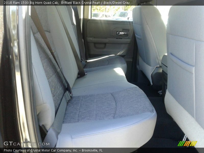 Brilliant Black Crystal Pearl / Black/Diesel Gray 2018 Ram 1500 Big Horn Quad Cab