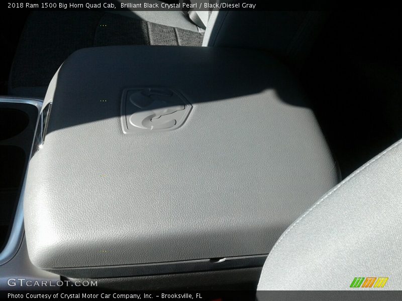 Brilliant Black Crystal Pearl / Black/Diesel Gray 2018 Ram 1500 Big Horn Quad Cab