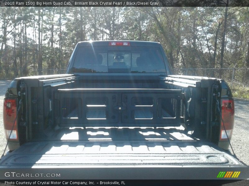Brilliant Black Crystal Pearl / Black/Diesel Gray 2018 Ram 1500 Big Horn Quad Cab