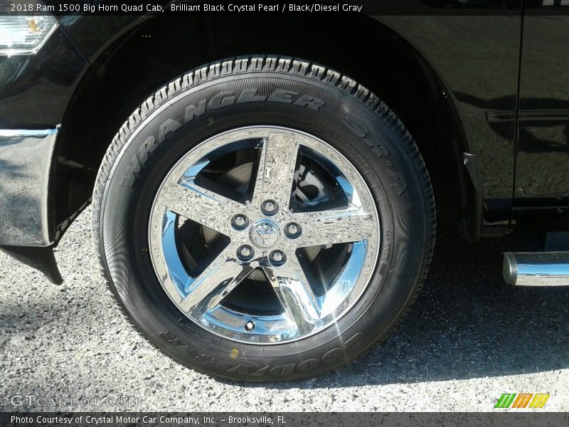 Brilliant Black Crystal Pearl / Black/Diesel Gray 2018 Ram 1500 Big Horn Quad Cab