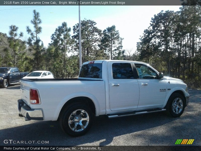 Bright White / Canyon Brown/Light Frost Beige 2018 Ram 1500 Laramie Crew Cab