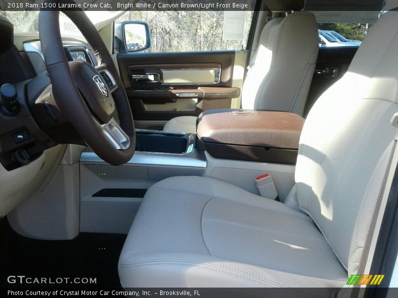 Bright White / Canyon Brown/Light Frost Beige 2018 Ram 1500 Laramie Crew Cab