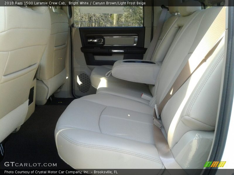 Bright White / Canyon Brown/Light Frost Beige 2018 Ram 1500 Laramie Crew Cab