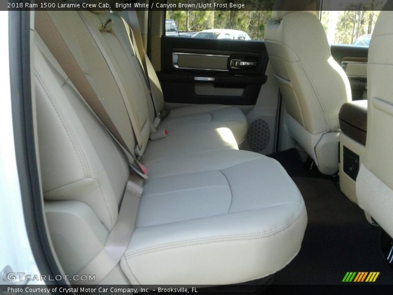 Bright White / Canyon Brown/Light Frost Beige 2018 Ram 1500 Laramie Crew Cab