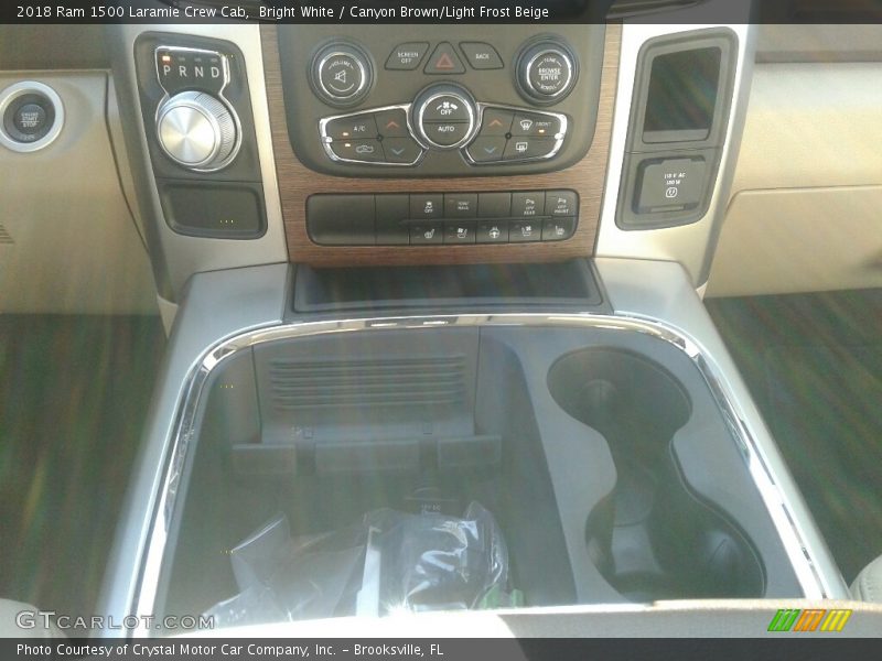 Bright White / Canyon Brown/Light Frost Beige 2018 Ram 1500 Laramie Crew Cab