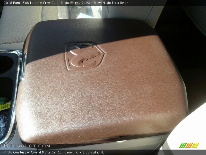 Bright White / Canyon Brown/Light Frost Beige 2018 Ram 1500 Laramie Crew Cab