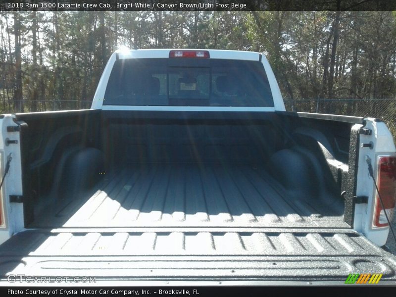 Bright White / Canyon Brown/Light Frost Beige 2018 Ram 1500 Laramie Crew Cab