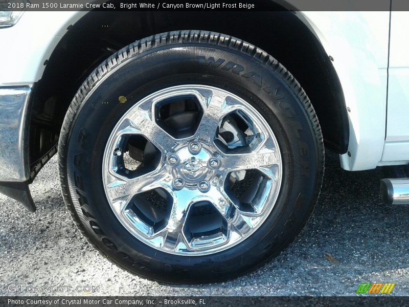 Bright White / Canyon Brown/Light Frost Beige 2018 Ram 1500 Laramie Crew Cab