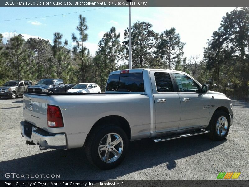 Bright Silver Metallic / Black/Diesel Gray 2018 Ram 1500 Big Horn Quad Cab