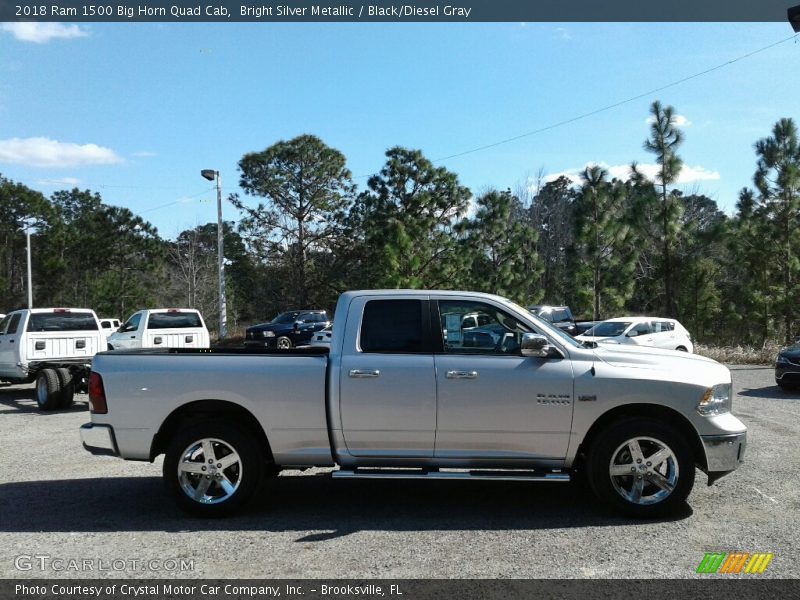 Bright Silver Metallic / Black/Diesel Gray 2018 Ram 1500 Big Horn Quad Cab