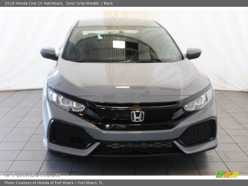 Sonic Gray Metallic / Black 2018 Honda Civic LX Hatchback