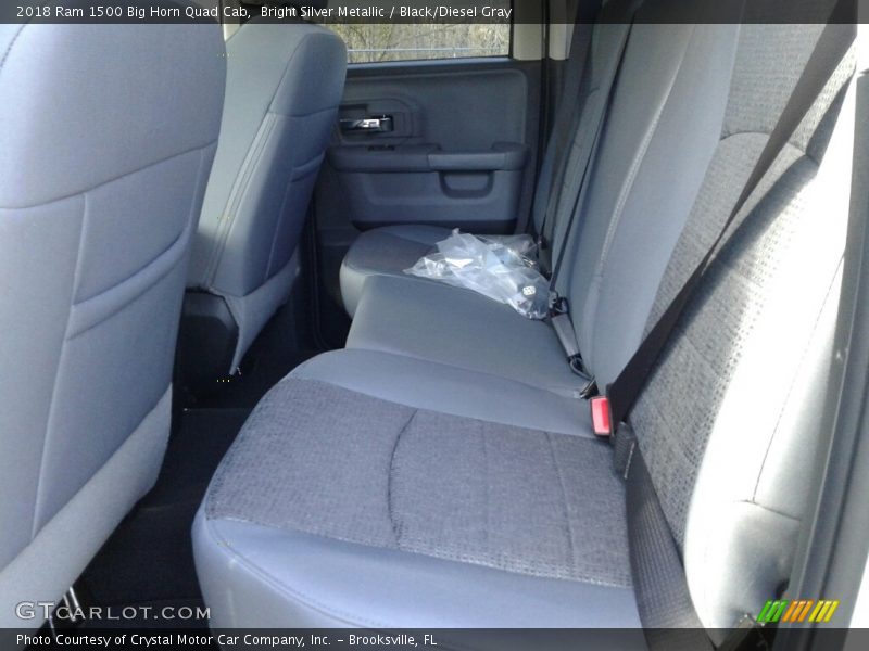 Bright Silver Metallic / Black/Diesel Gray 2018 Ram 1500 Big Horn Quad Cab