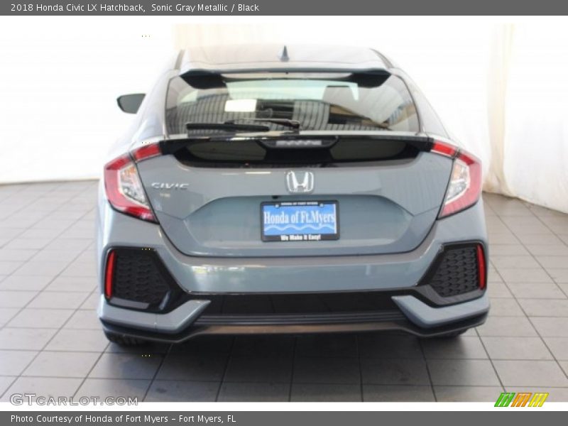 Sonic Gray Metallic / Black 2018 Honda Civic LX Hatchback