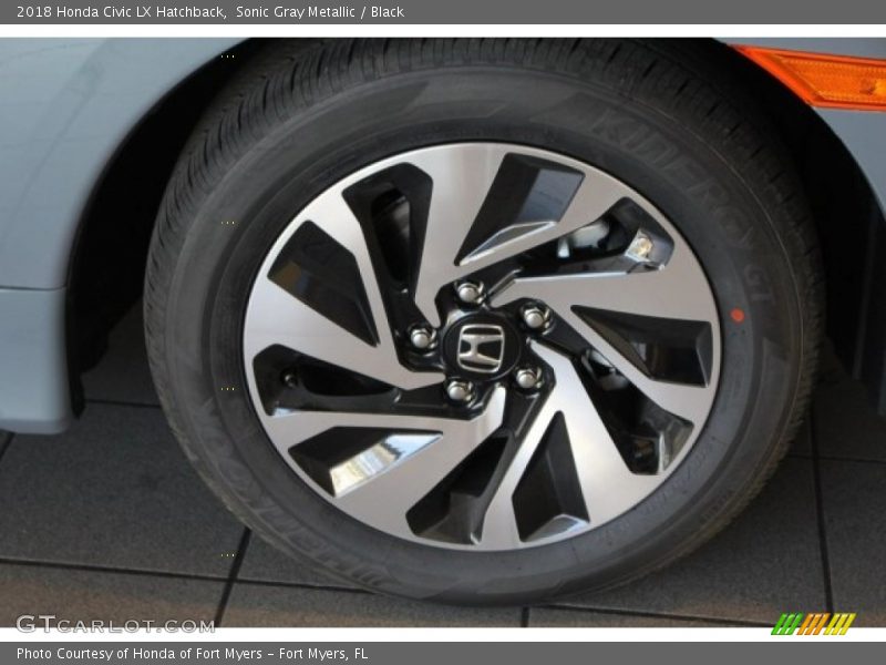 Sonic Gray Metallic / Black 2018 Honda Civic LX Hatchback