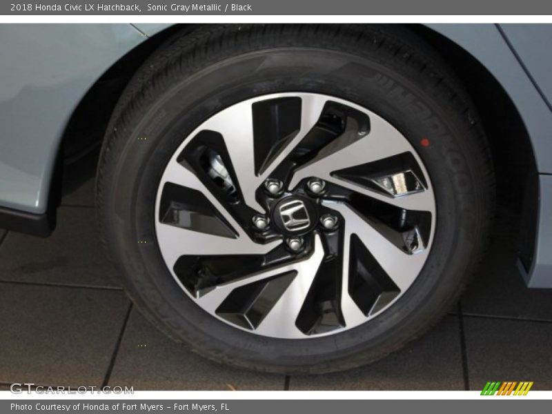 Sonic Gray Metallic / Black 2018 Honda Civic LX Hatchback