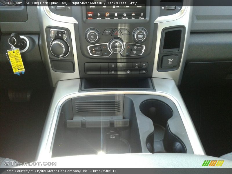 Bright Silver Metallic / Black/Diesel Gray 2018 Ram 1500 Big Horn Quad Cab