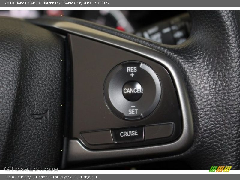 Sonic Gray Metallic / Black 2018 Honda Civic LX Hatchback