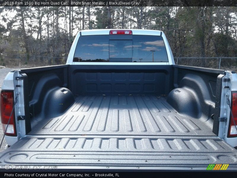 Bright Silver Metallic / Black/Diesel Gray 2018 Ram 1500 Big Horn Quad Cab