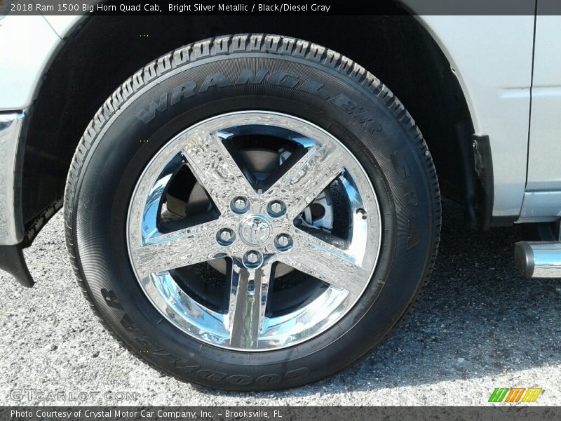 Bright Silver Metallic / Black/Diesel Gray 2018 Ram 1500 Big Horn Quad Cab