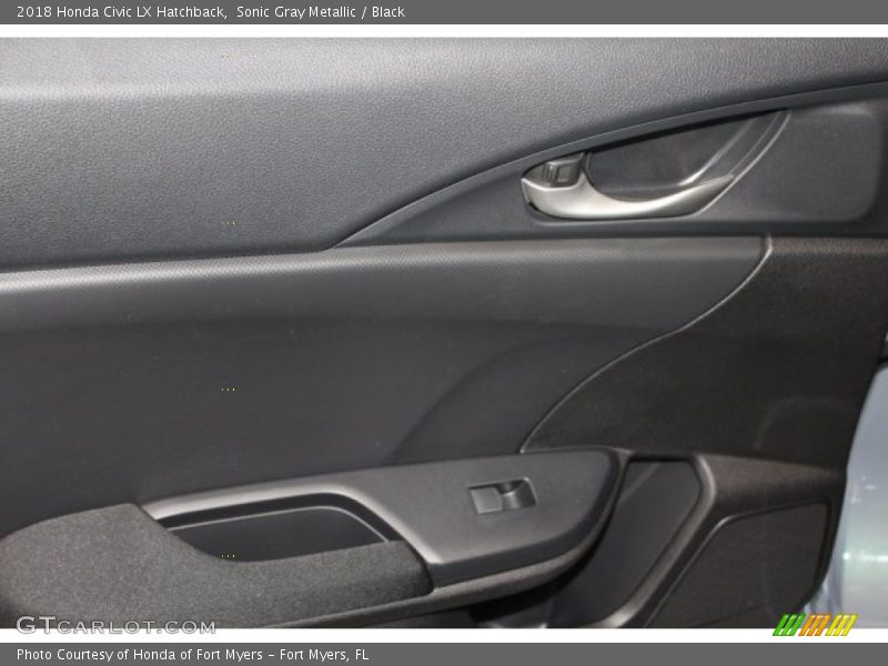 Sonic Gray Metallic / Black 2018 Honda Civic LX Hatchback