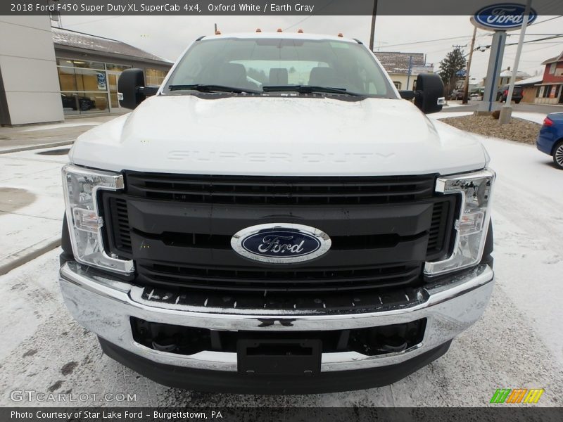 Oxford White / Earth Gray 2018 Ford F450 Super Duty XL SuperCab 4x4