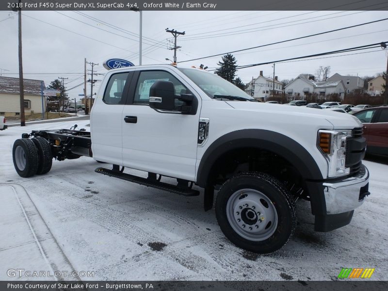 Oxford White / Earth Gray 2018 Ford F450 Super Duty XL SuperCab 4x4