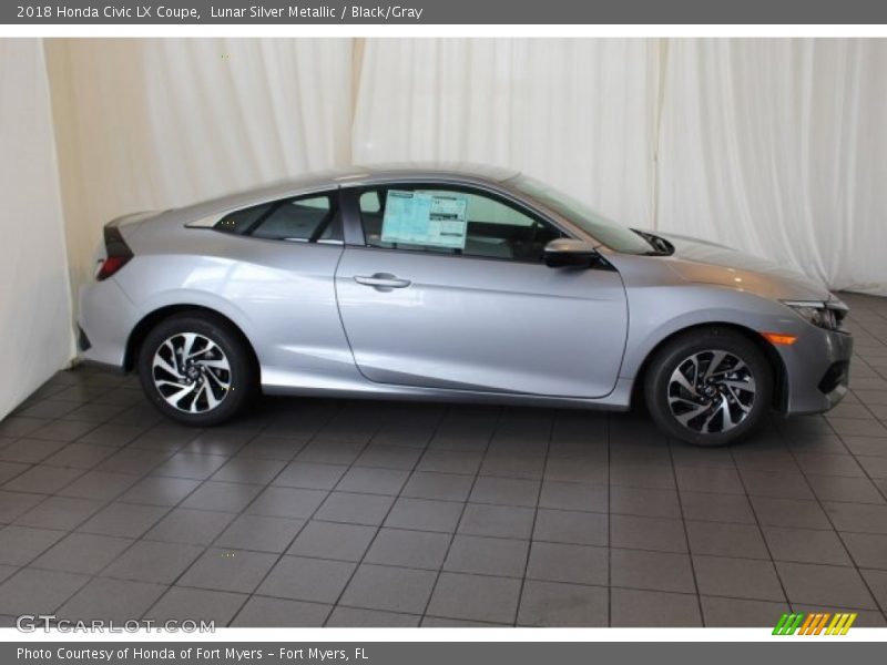 Lunar Silver Metallic / Black/Gray 2018 Honda Civic LX Coupe