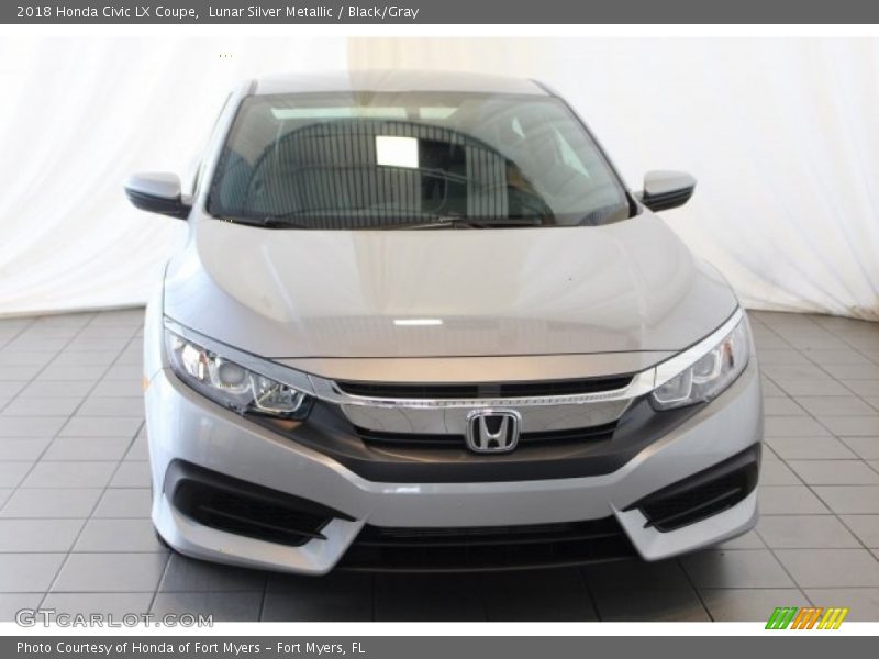 Lunar Silver Metallic / Black/Gray 2018 Honda Civic LX Coupe