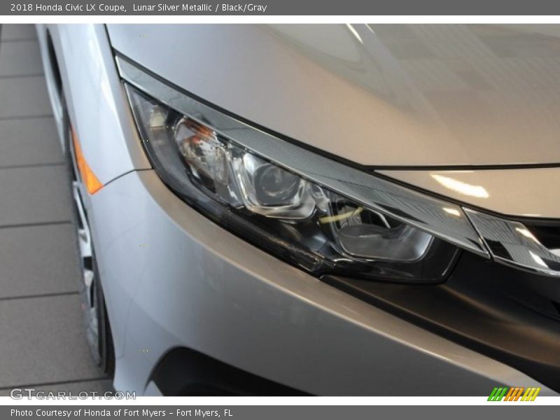 Lunar Silver Metallic / Black/Gray 2018 Honda Civic LX Coupe