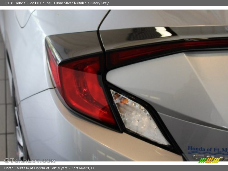 Lunar Silver Metallic / Black/Gray 2018 Honda Civic LX Coupe