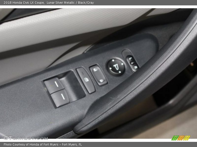 Lunar Silver Metallic / Black/Gray 2018 Honda Civic LX Coupe