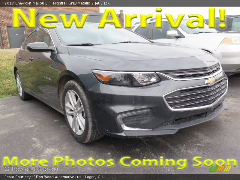 Nightfall Gray Metallic / Jet Black 2017 Chevrolet Malibu LT