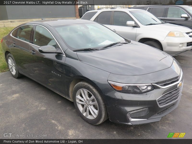 Nightfall Gray Metallic / Jet Black 2017 Chevrolet Malibu LT