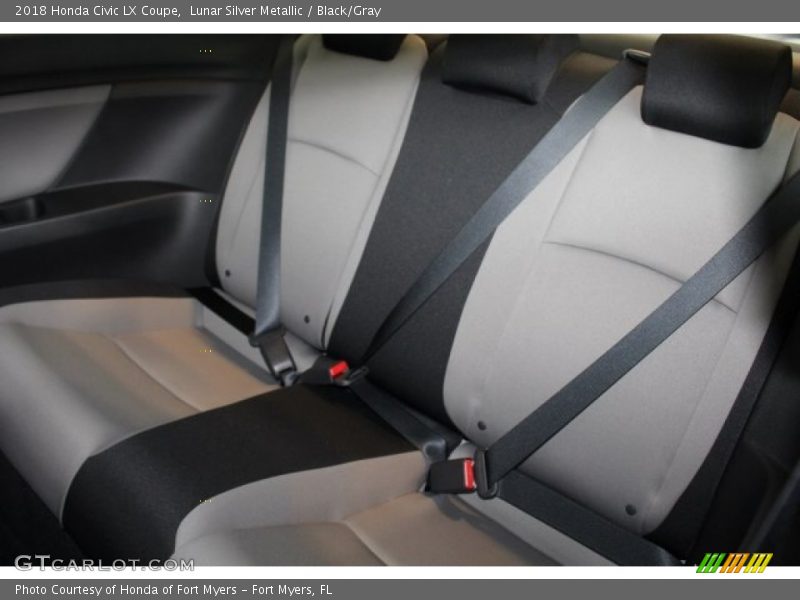 Lunar Silver Metallic / Black/Gray 2018 Honda Civic LX Coupe