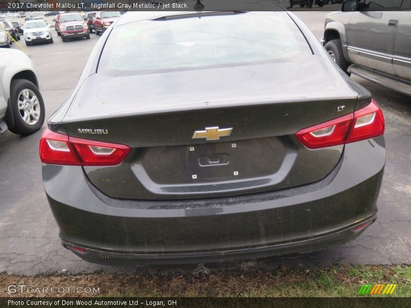 Nightfall Gray Metallic / Jet Black 2017 Chevrolet Malibu LT