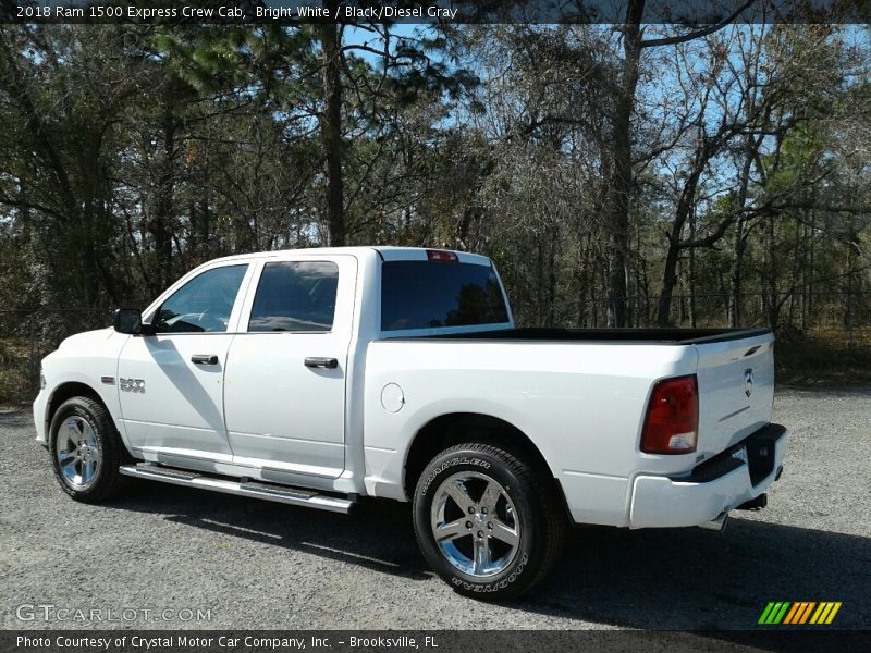 Bright White / Black/Diesel Gray 2018 Ram 1500 Express Crew Cab