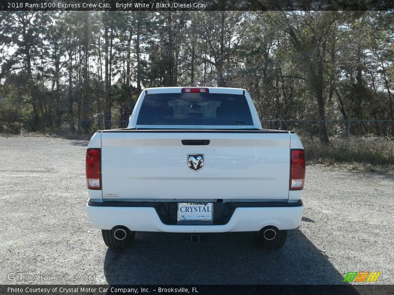 Bright White / Black/Diesel Gray 2018 Ram 1500 Express Crew Cab