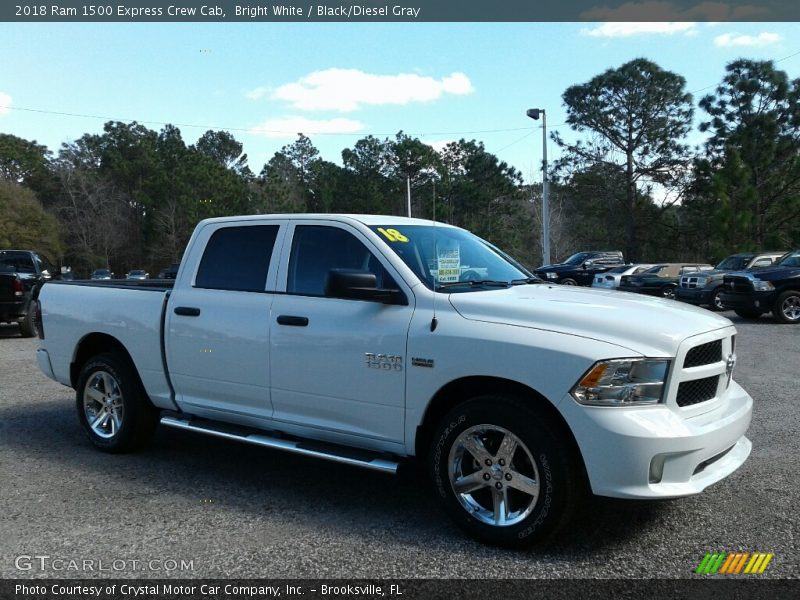 Bright White / Black/Diesel Gray 2018 Ram 1500 Express Crew Cab