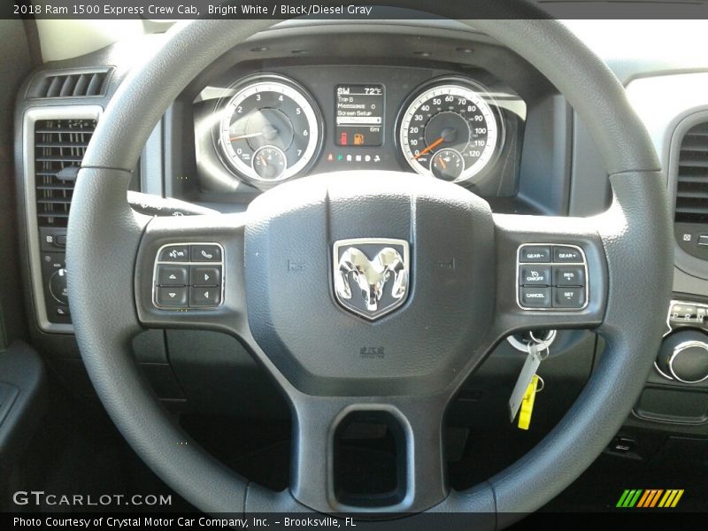 Bright White / Black/Diesel Gray 2018 Ram 1500 Express Crew Cab