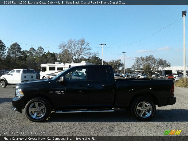 Brilliant Black Crystal Pearl / Black/Diesel Gray 2018 Ram 1500 Express Quad Cab 4x4