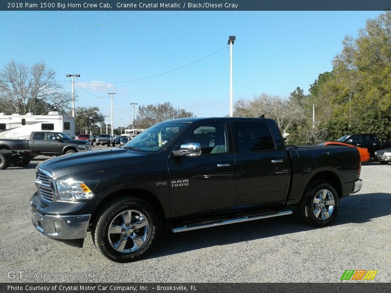 Granite Crystal Metallic / Black/Diesel Gray 2018 Ram 1500 Big Horn Crew Cab