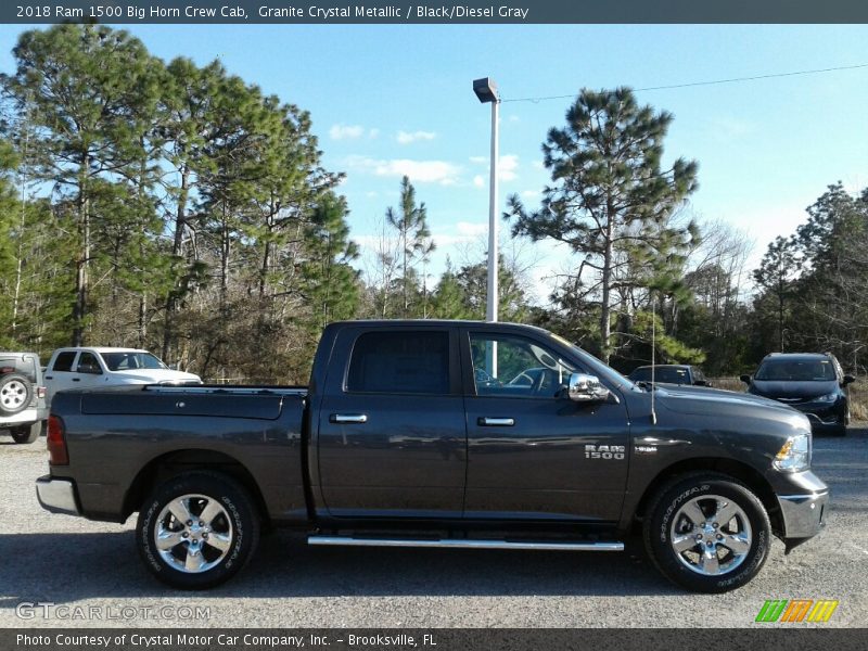 Granite Crystal Metallic / Black/Diesel Gray 2018 Ram 1500 Big Horn Crew Cab