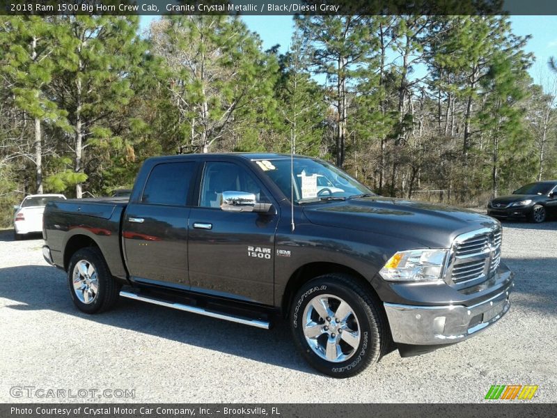 Granite Crystal Metallic / Black/Diesel Gray 2018 Ram 1500 Big Horn Crew Cab