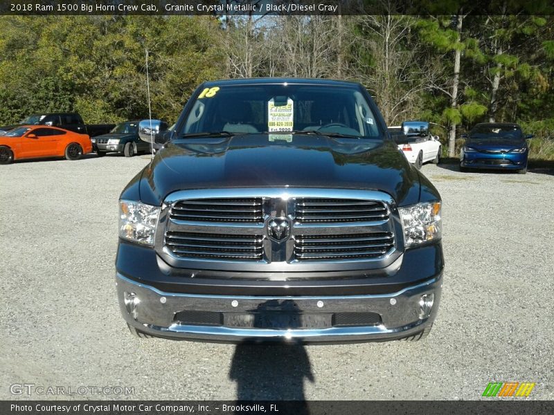 Granite Crystal Metallic / Black/Diesel Gray 2018 Ram 1500 Big Horn Crew Cab