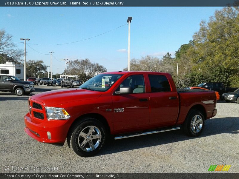 Flame Red / Black/Diesel Gray 2018 Ram 1500 Express Crew Cab