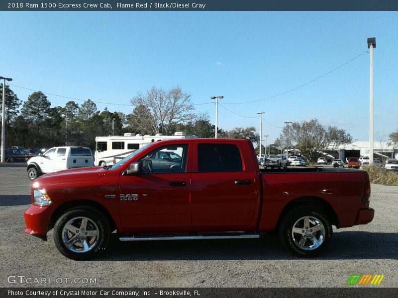 Flame Red / Black/Diesel Gray 2018 Ram 1500 Express Crew Cab