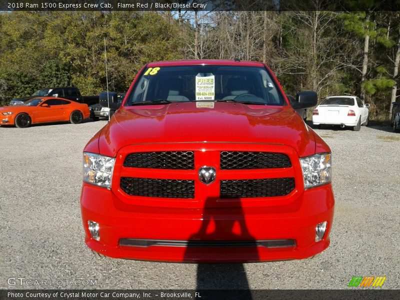 Flame Red / Black/Diesel Gray 2018 Ram 1500 Express Crew Cab